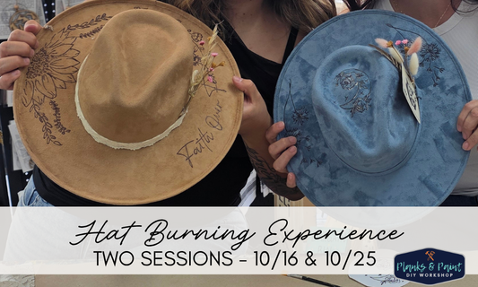 DIY HAT BURNING + EMBELLISHMENT BAR WORKSHOP