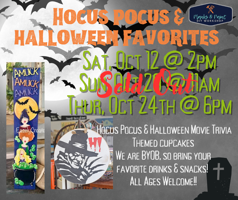 Hocus Pocus & Halloween Favorites (SAVE MY SEAT)