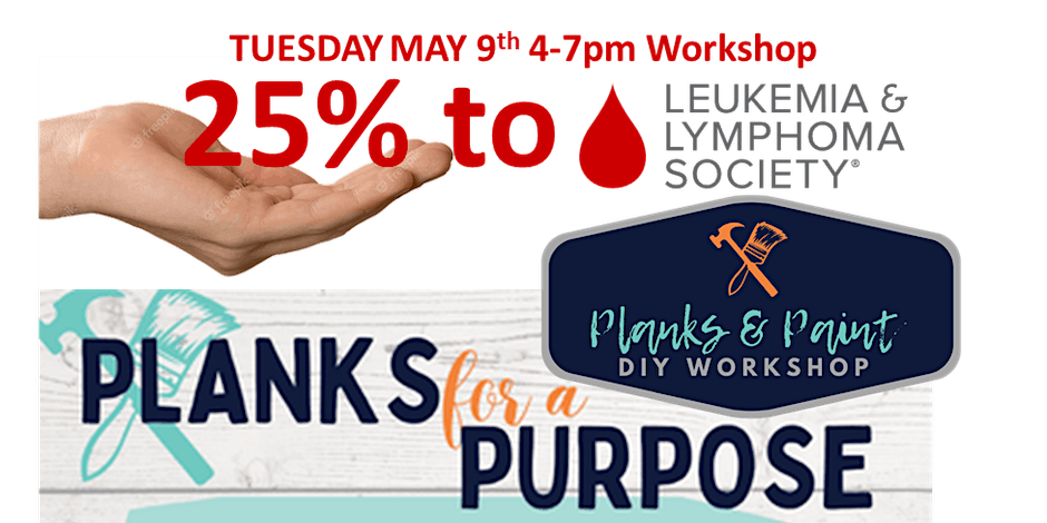 PIZZA & PLANKS FOR A PURPOSE ~ Tuesday 5/9/23 @ 4-7PM