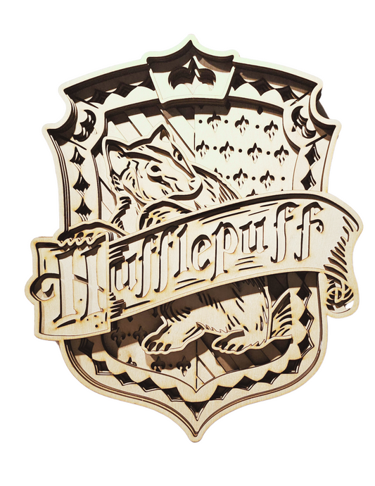 Hufflepuff Layered HP Crest