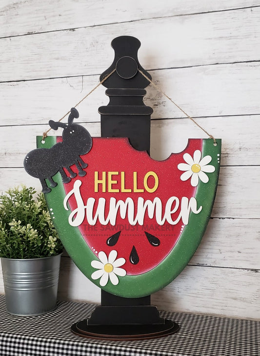 Hello Summer Watermelon 3D Laser Door Hanger