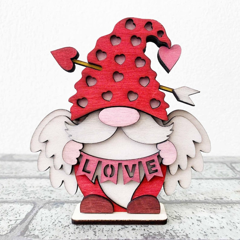 Valentine Cupid Gnome Shelf Sitter