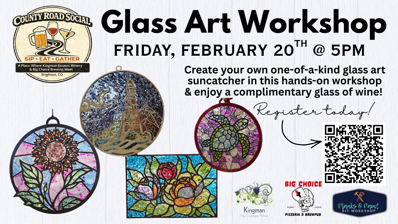 Glass Art Suncatcher Workshop at Country Road Social - 2.20.26 @ 5pm