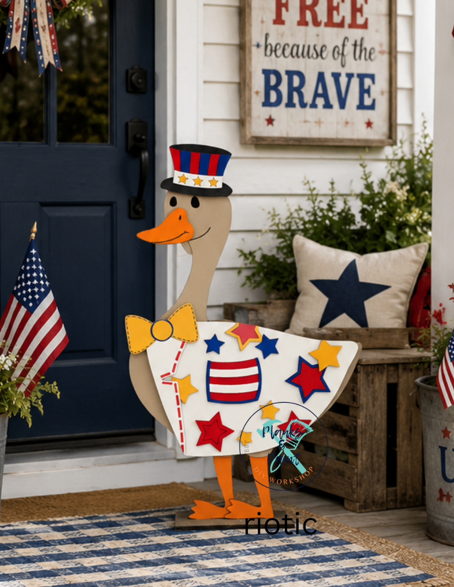 Interchangeable Wooden Goose Patriotic Outfit ONLY