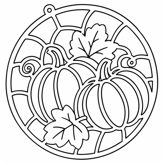 Fall Pumpkins Suncatcher