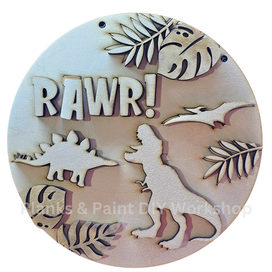 RAWR! 10" Round Door Hanger