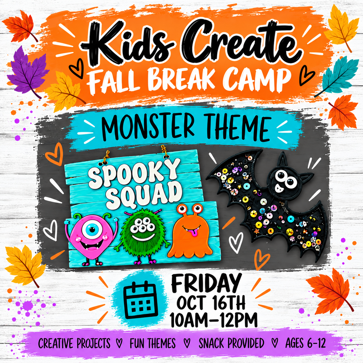 Kid's Create Fall Break Mini Camp 2026