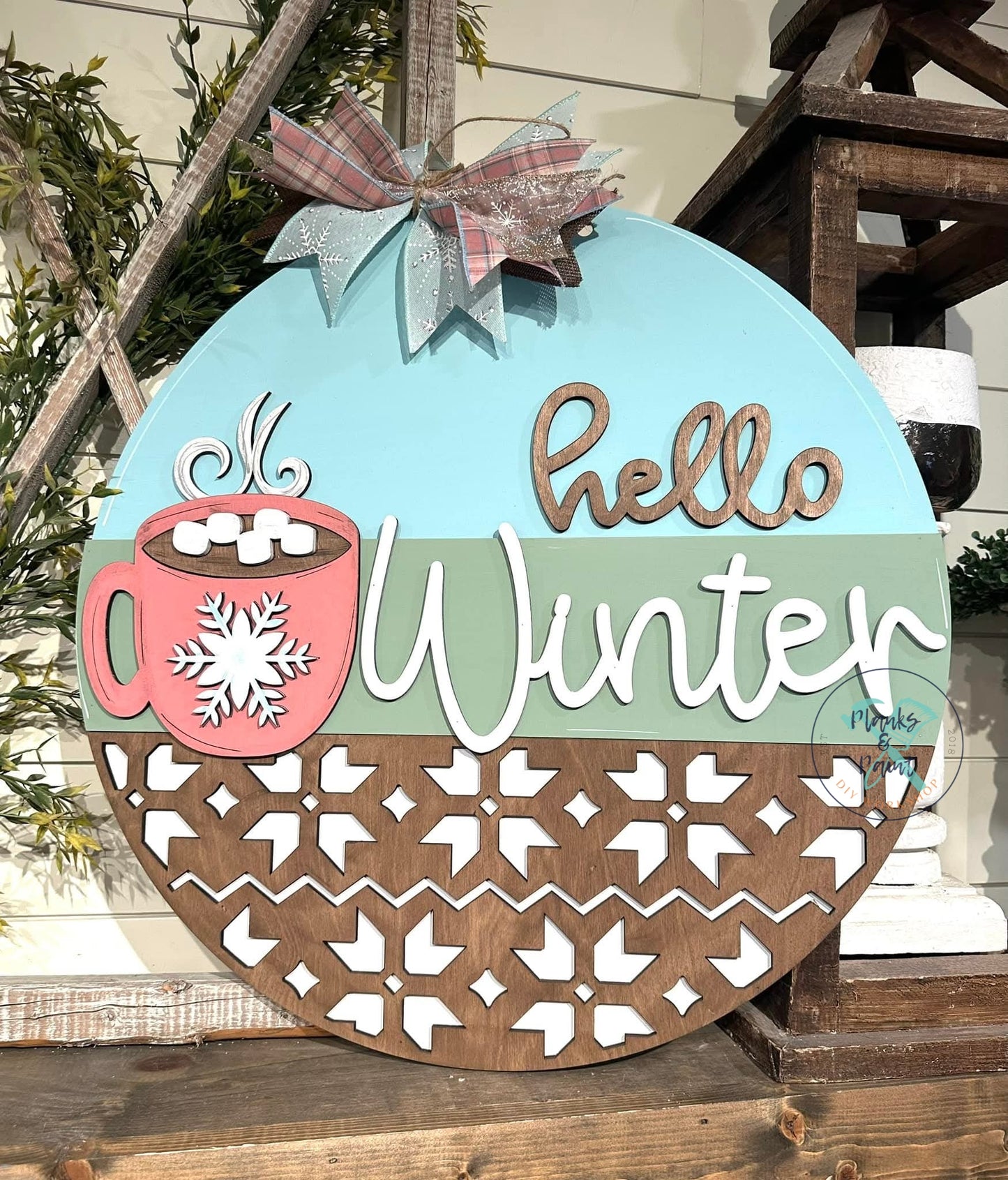 Hello Winter Cocoa Door Hanger