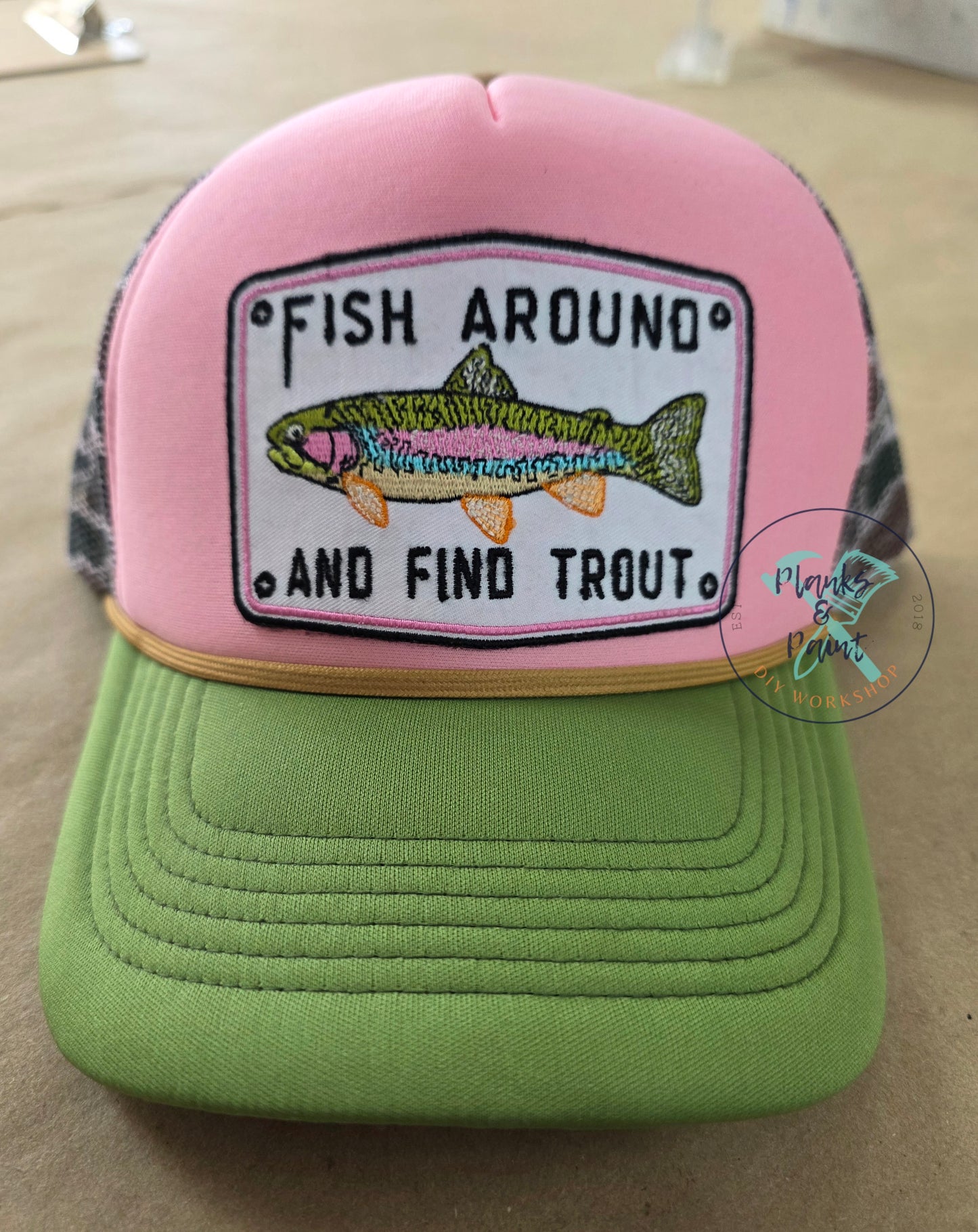 Fish Around Camo Trucker