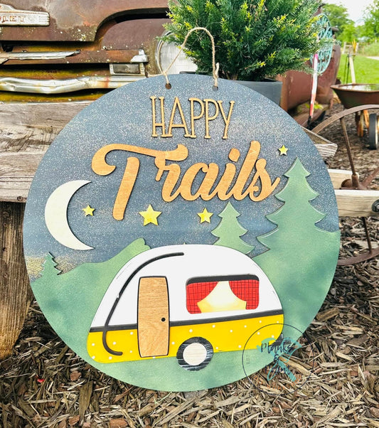Happy Trails Door Hanger