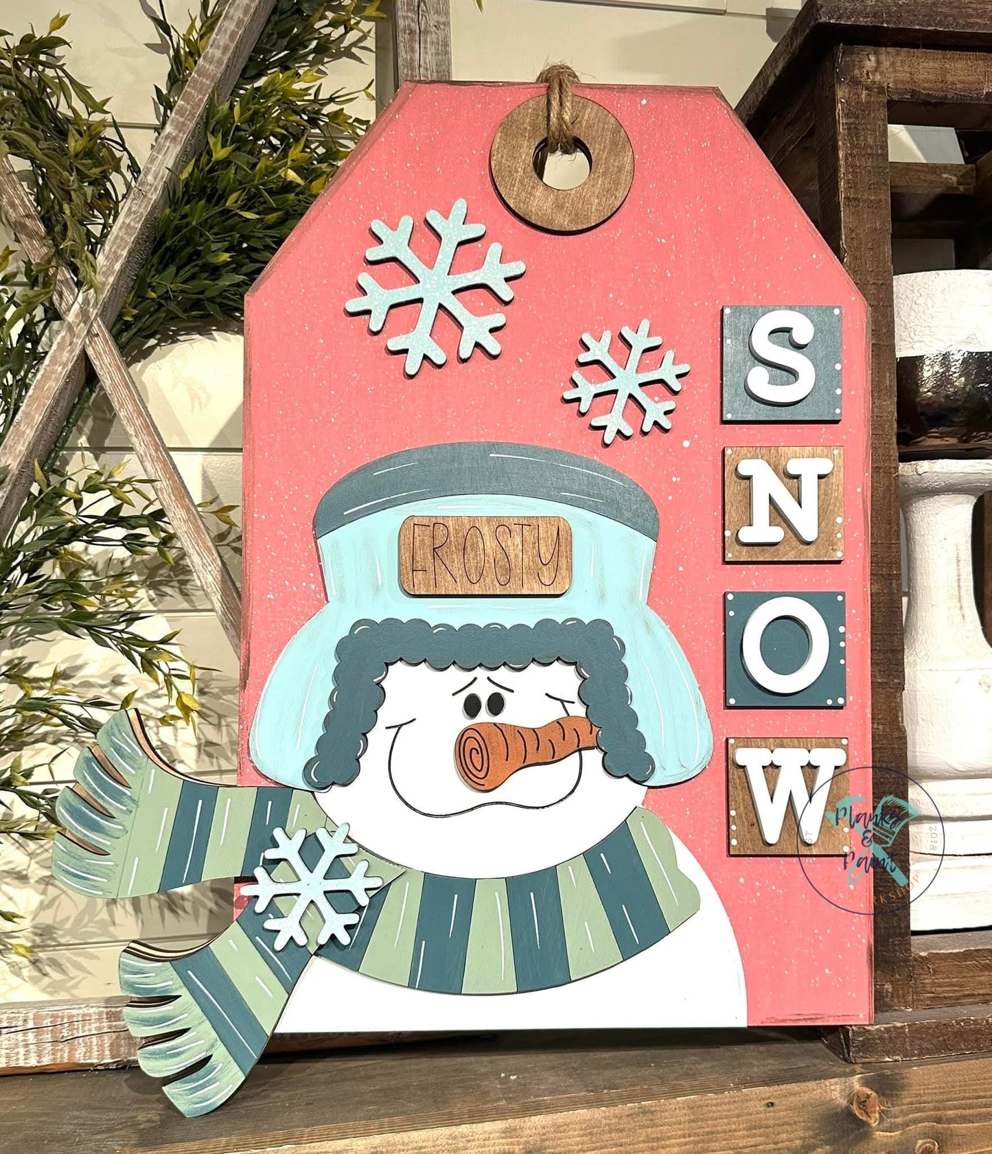 Snowman Tag Door Hanger