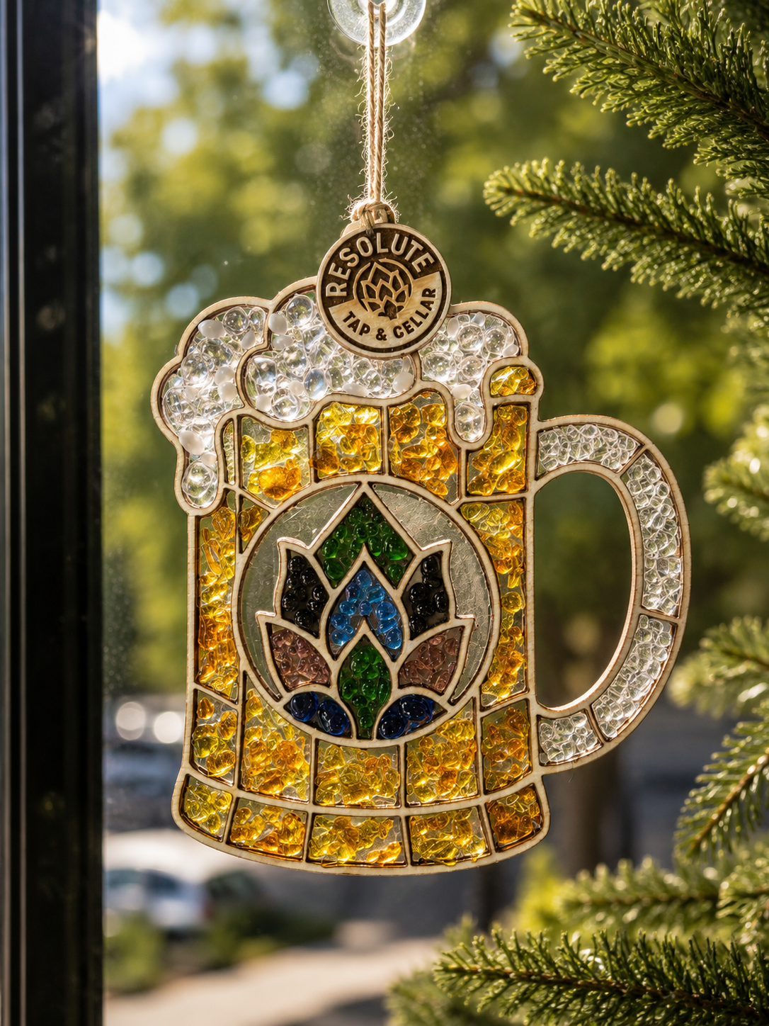 Resolute Tap & Cellar 10 Year Anniversary Glass Art Ornament Workshop