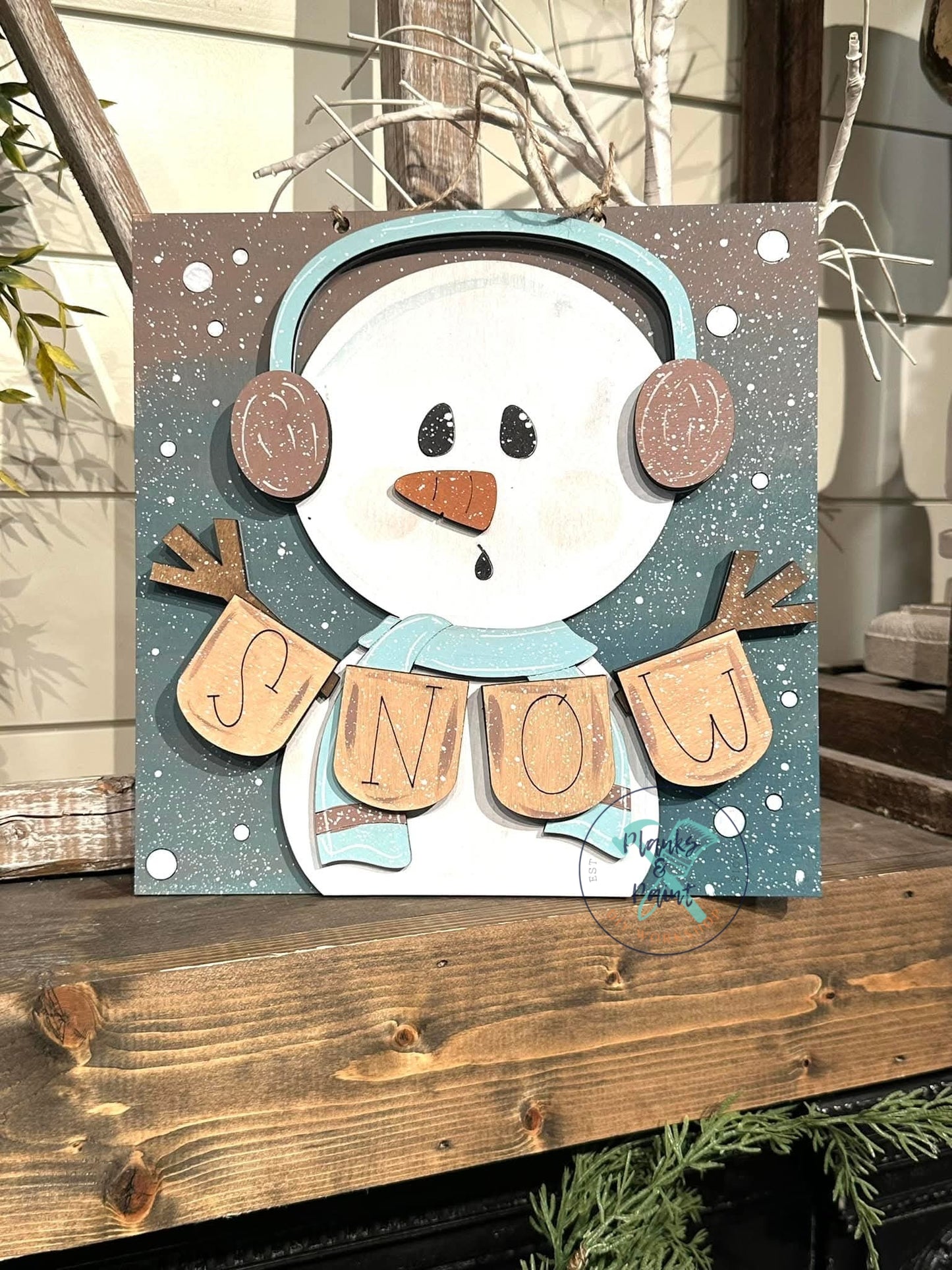 Kid's Square Snowman Snow Banner