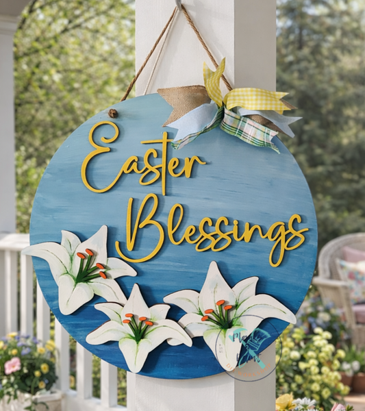 Easter Blessings Door Hanger