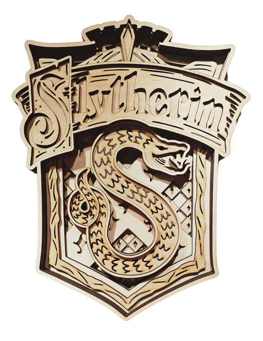 Slytherin Layered HP Crest