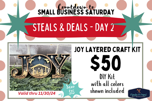 SBS DEALS #2: JOY Christmas Layered Shelf Sitter