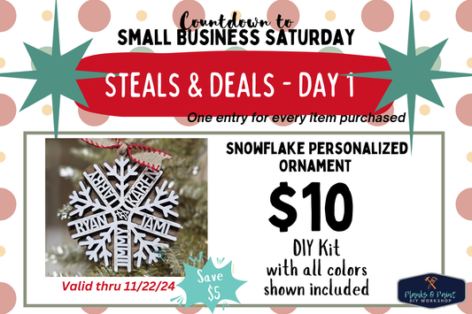 SBS DEALS #1: Snowflake Personalized Ornament