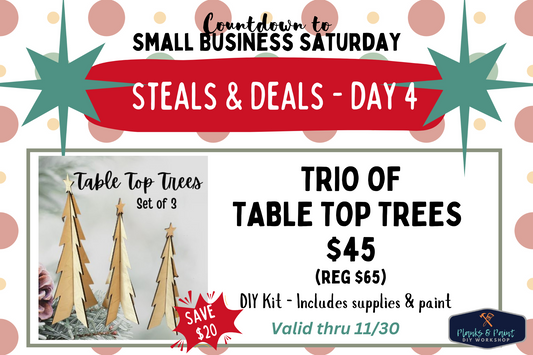 SBS DEALS #4: Standing Table Top Trees Trio