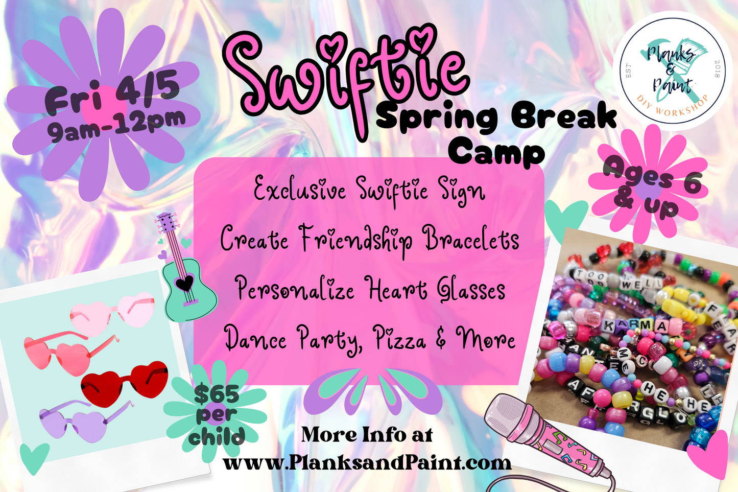 Swiftie Spring Break Camp - 4.5.24 @ 9am-12pm