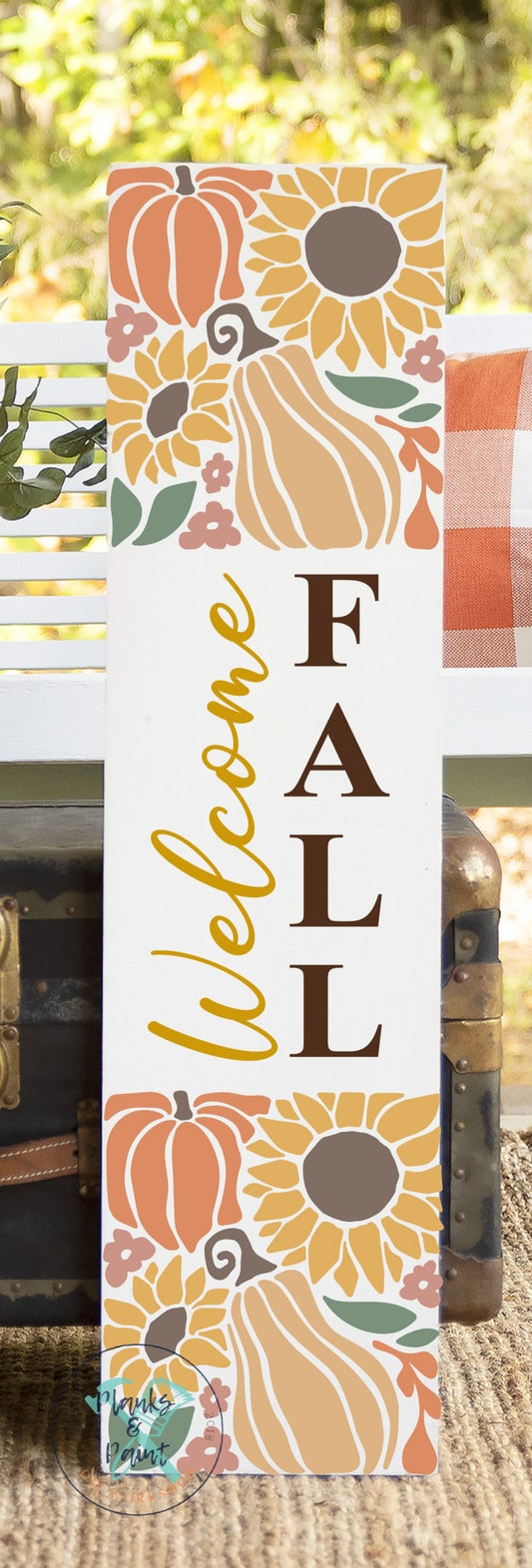 Welcome Fall Porch Leaner