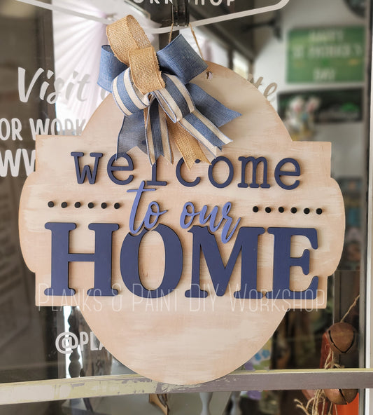 Welcome to our Home 3D Door Hanger At Home Kit