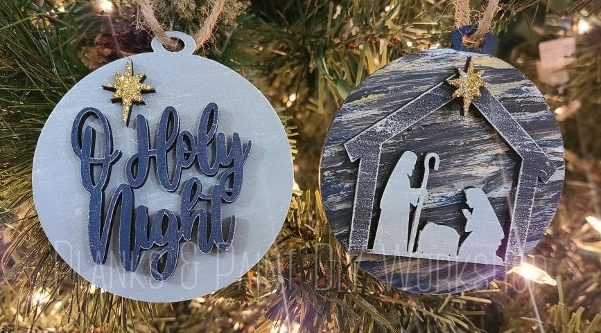 Nativity O Holy Night Ornament Set