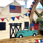 Patriotic Barn & Truck on Stand