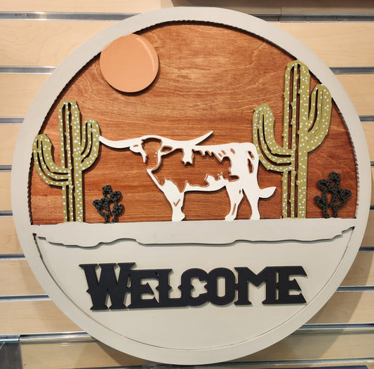 Longhorn 3D door hanger