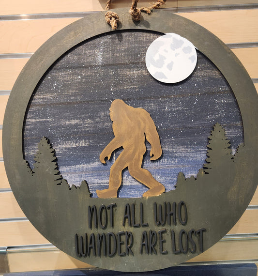 Bigfoot Yeti 3D door hanger