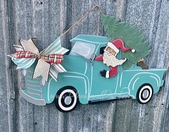 Santa Truck Door Hanger