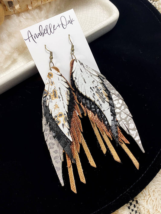 Anabelle+Oak - Bronze & Gunmetal Feathers