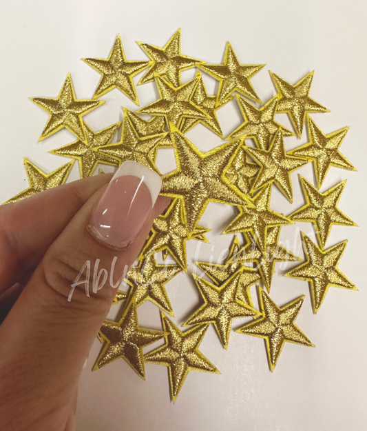 ABLN Boutique - Trucker hat patches 1” gold star embroidery patch iron on