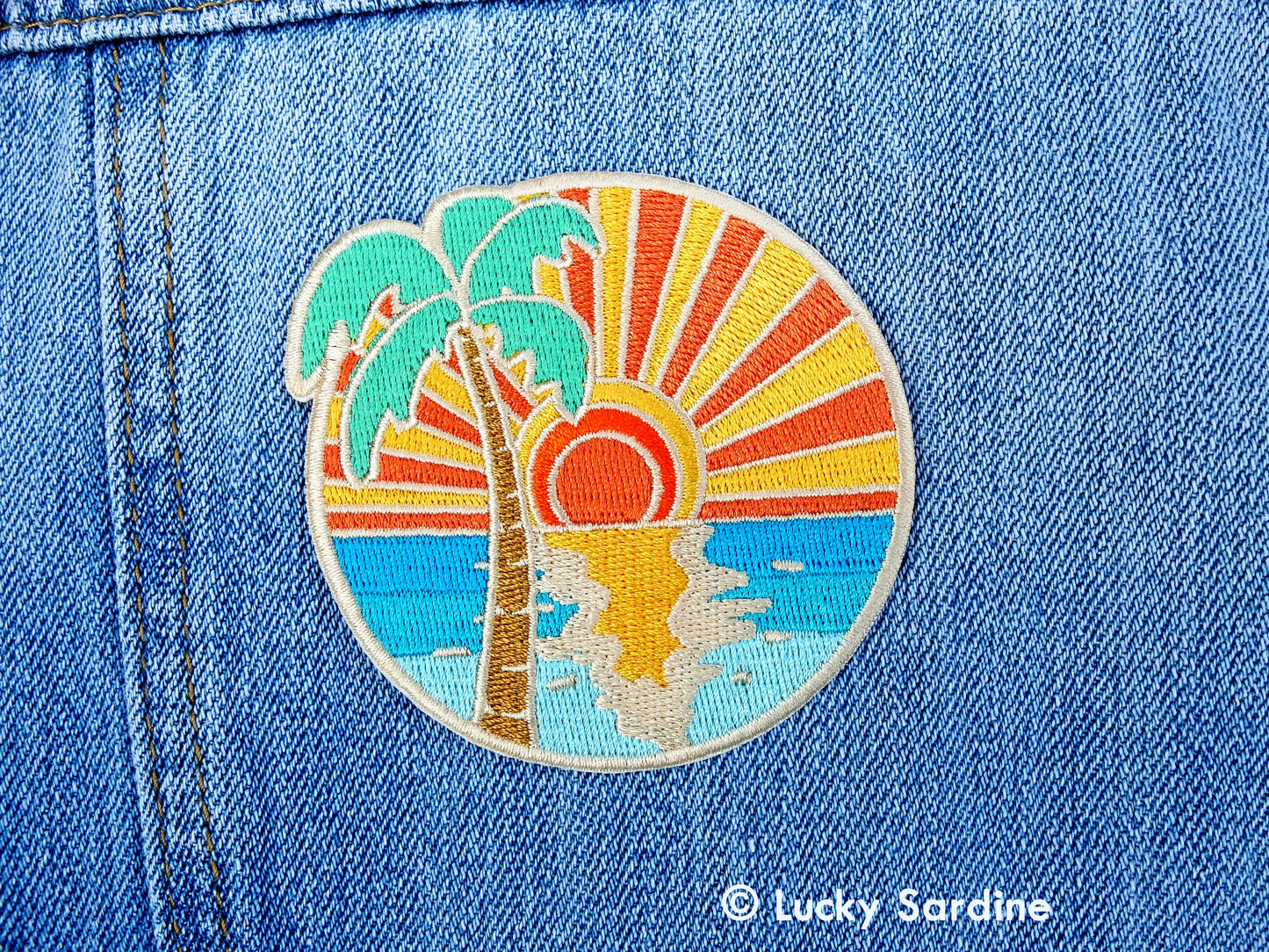 Lucky Sardine - Ocean Sunset Embroidered Patch: No (Loose Patches)