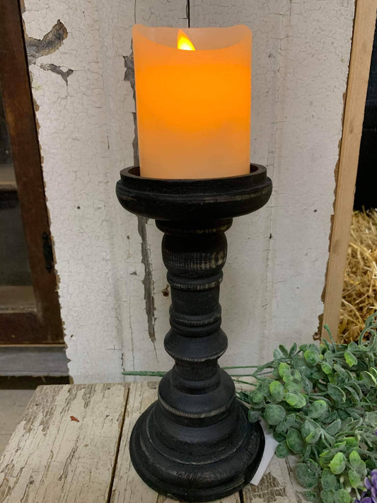 Black Candle Holder 9in