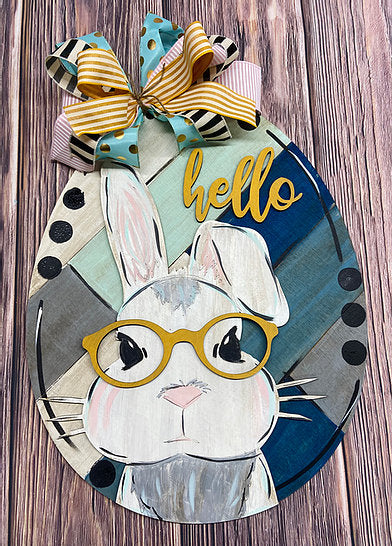 Bunny w/Glasses 3D Door Hanger