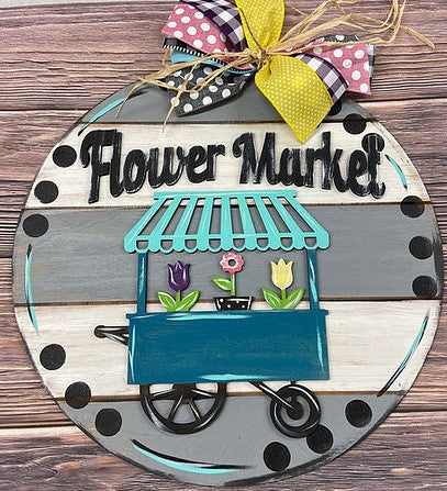 Flower Market 3D Door Hanger