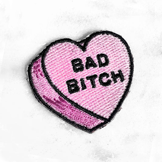 Wildflower + Co. - Patch - Candy Heart - Bad Bitch - Lilac