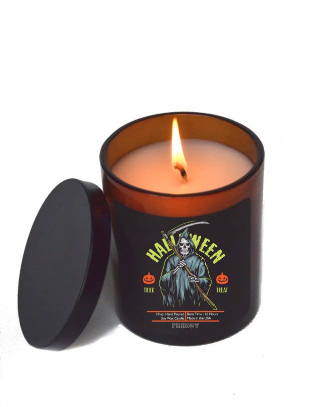 Driftless Studios - Grim Reaper Halloween Candles - Halloween Soy Wax Candle