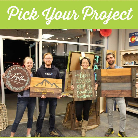 REGISTRATION CLOSED Pick Your Project DIY Paint Workshop - Friday, July 19th - 6:00pm
