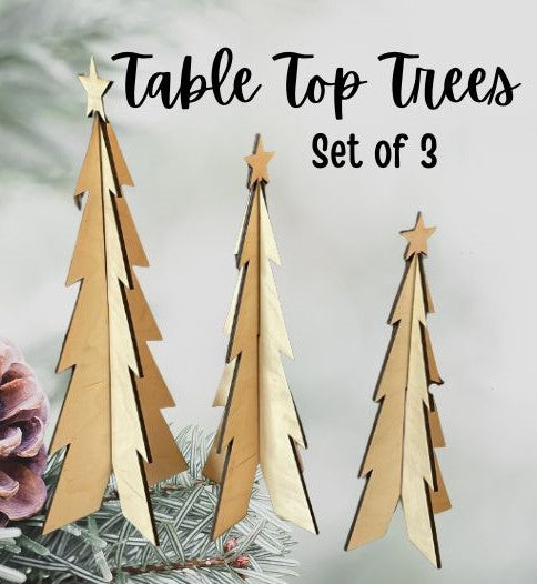 Tree Rings Table Top Standing Table Top Tree Trio – Planks and Paint DIY Workshop & Boutique
