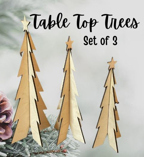 Standing Table Top Tree Trio