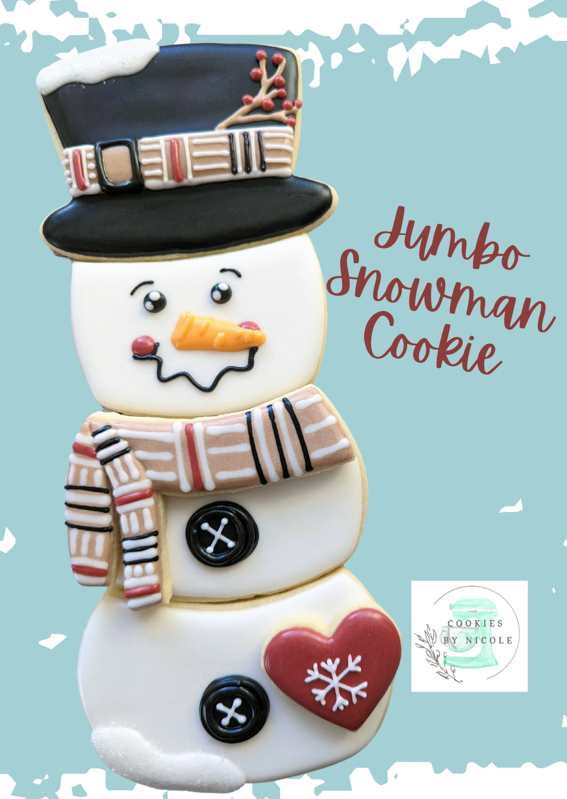 Royal Icing Cookie Decorating Class - Jumbo Snowman