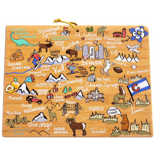 Colorado Cutting Board with Artwork by Fish Kiss™