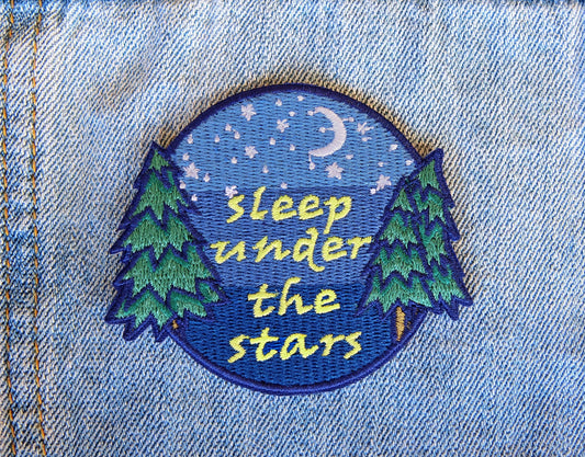 Lucky Sardine - Sleep Under The Stars, Camping Embroidered Patch: No (Loose Patches)