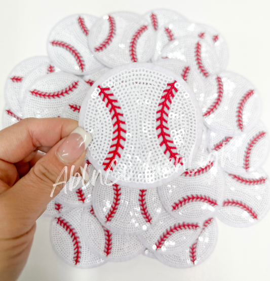 ABLN Boutique - Trucker hat patches 3” baseball sequins patch iron on