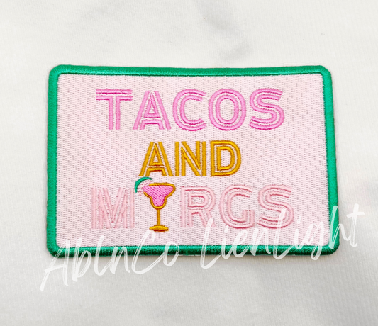 ABLN Boutique - Preppy tacos & margs patch, trucker hat embroidery patch