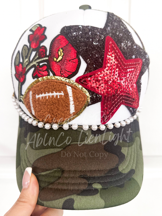 ABLN Boutique - Trucker hat patch chain bundle football camo trucker hat