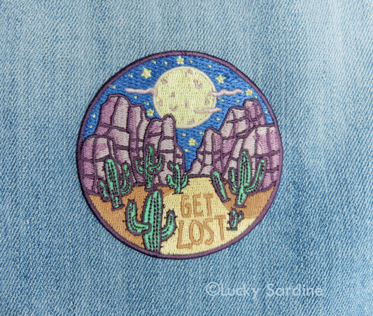 Lucky Sardine - Desert Night, GET LOST Embroidered Patch: No (Loose Patches)