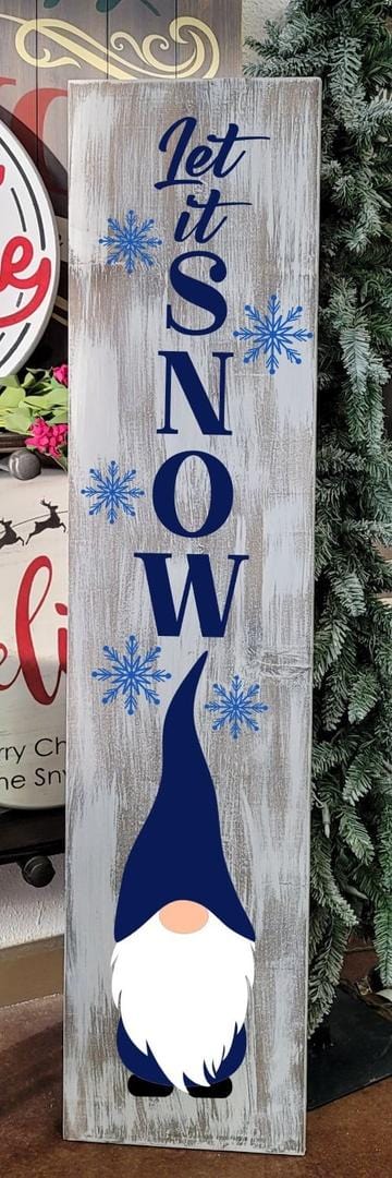 Let It Snow Gnome Porch Leaner