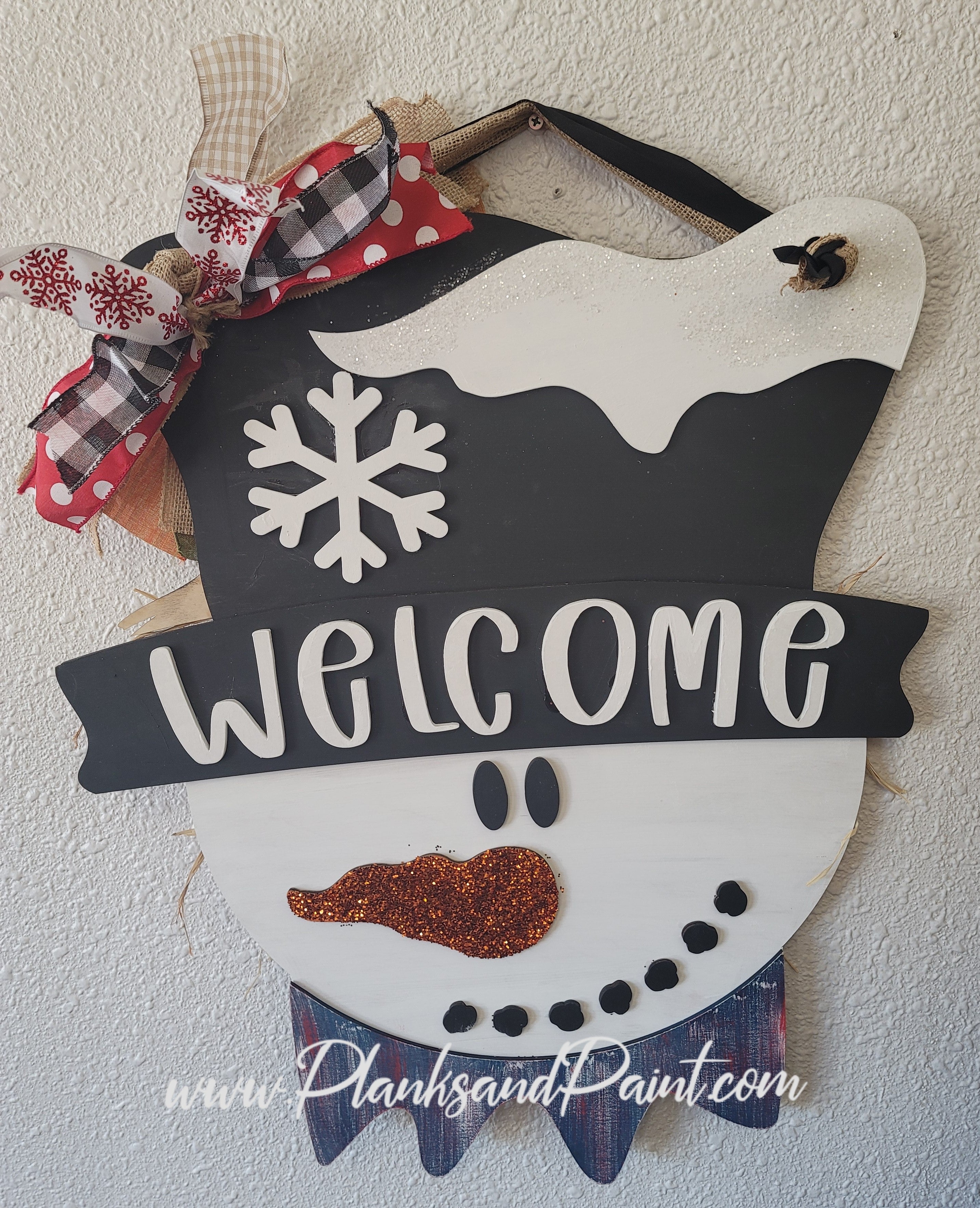 Snowman 3D Door Hanger – Planks and Paint DIY Workshop & Boutique